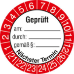 Prüfplakette