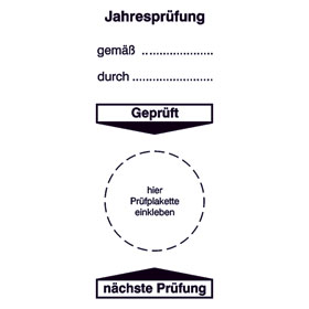 Prüfplakette