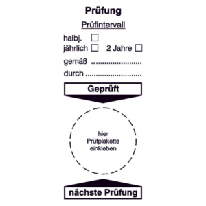 Prüfplakette